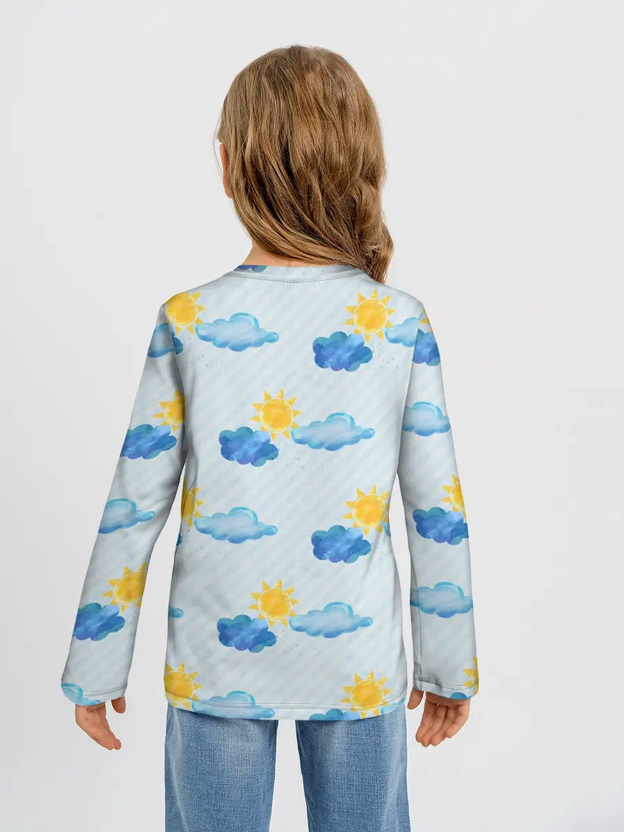 Детский лонгслив / Осень - тучки