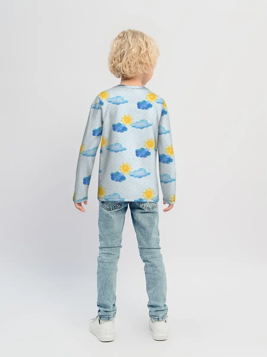 Детский лонгслив / Осень - тучки