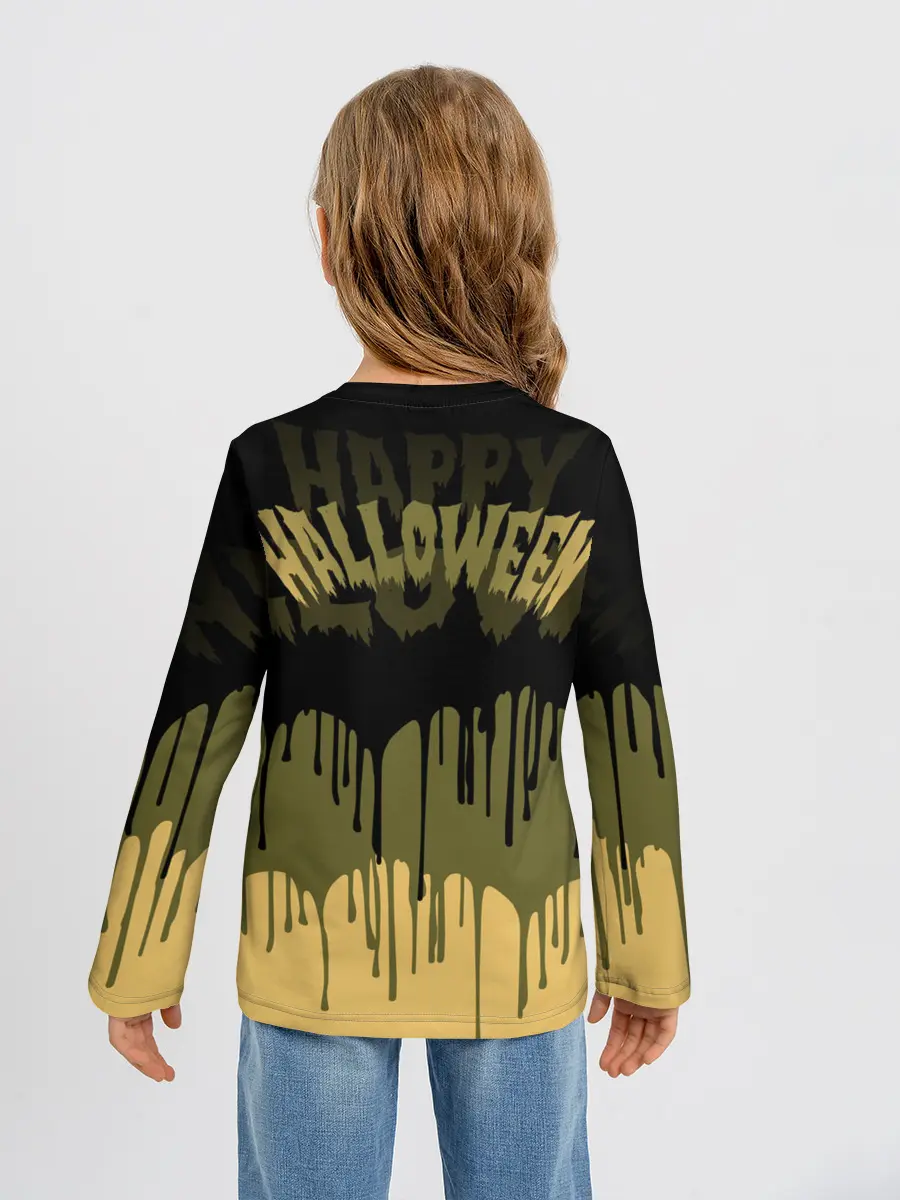 Детский лонгслив / Тыква в ночь мертвецов