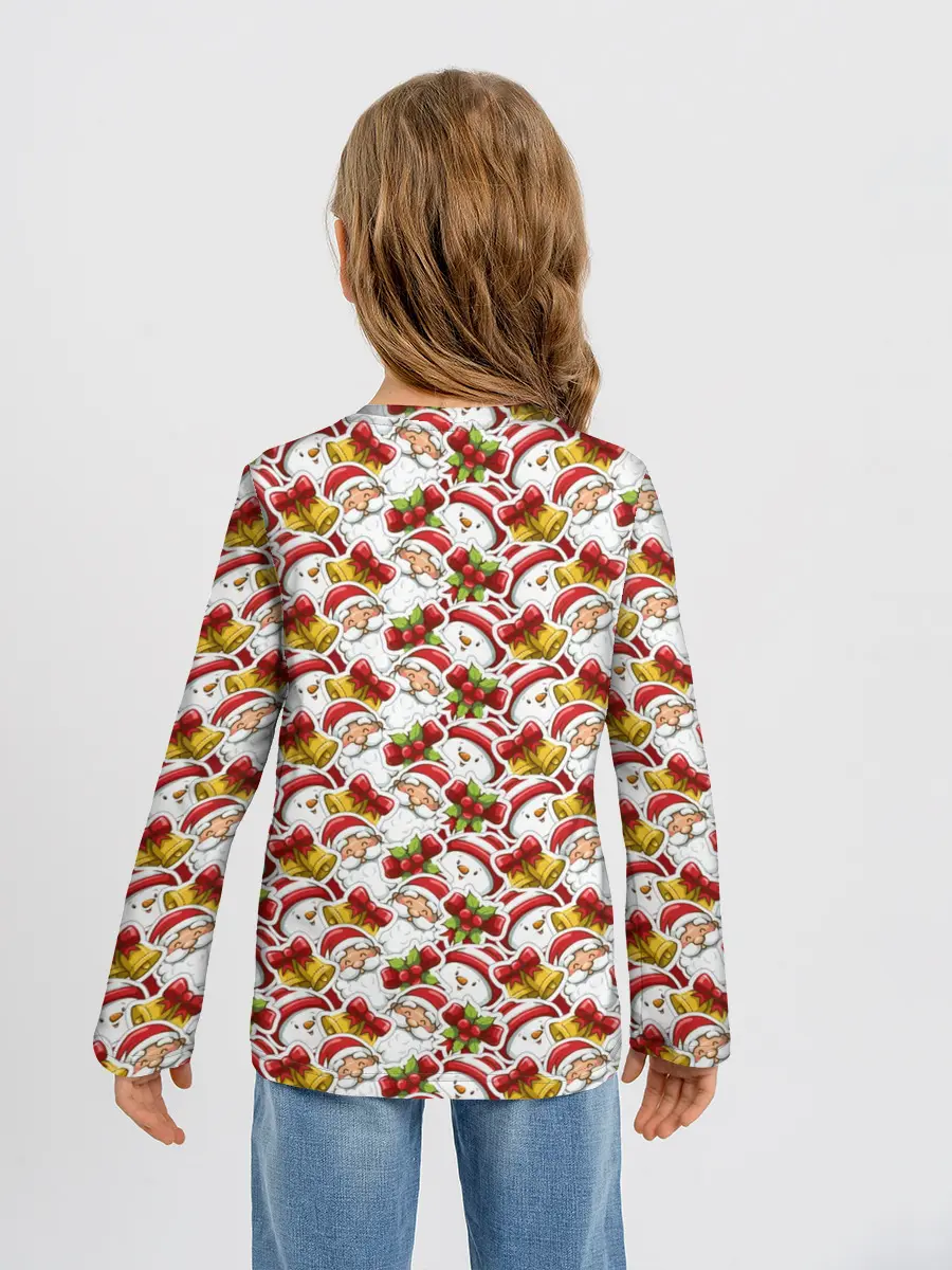 Детский лонгслив / Дед Мороз и Снеговик