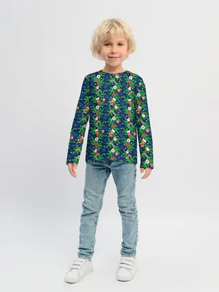 Детский лонгслив / Новогодние Игрушки на Ёлке