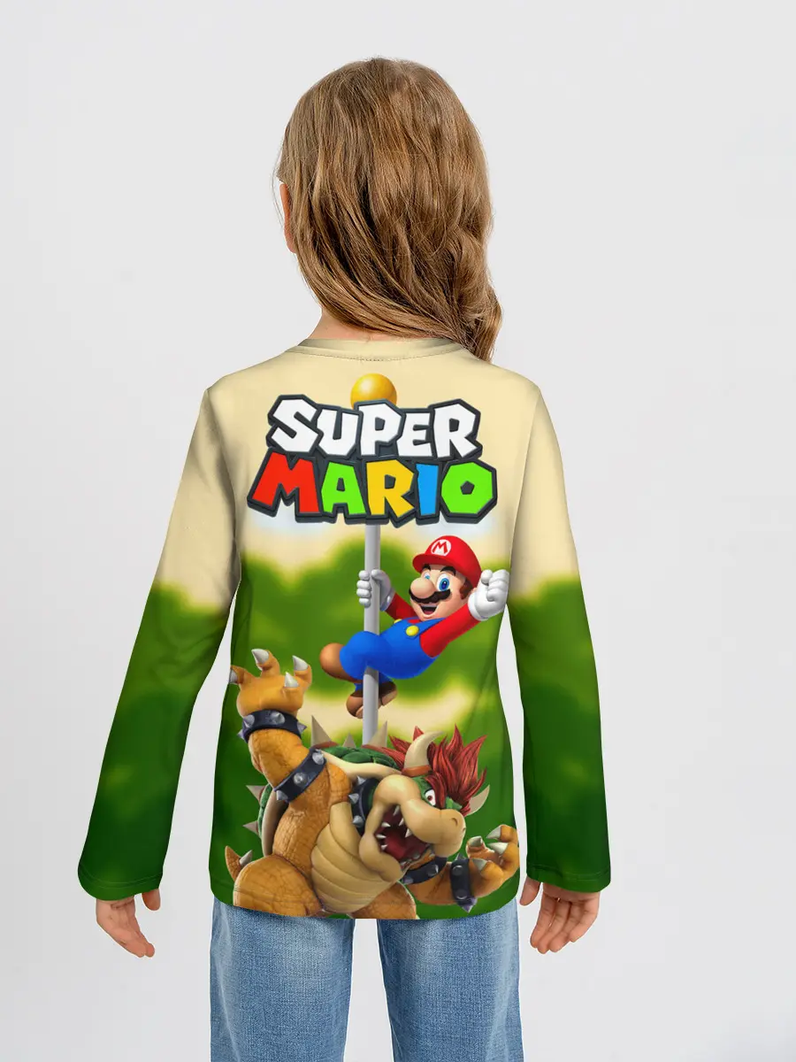 Детский лонгслив / Mario Coins