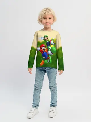 Детский лонгслив / 3DMario