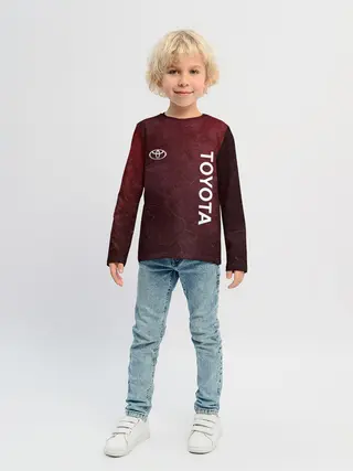 Детский лонгслив / TOYOTA | RED GRUNGE