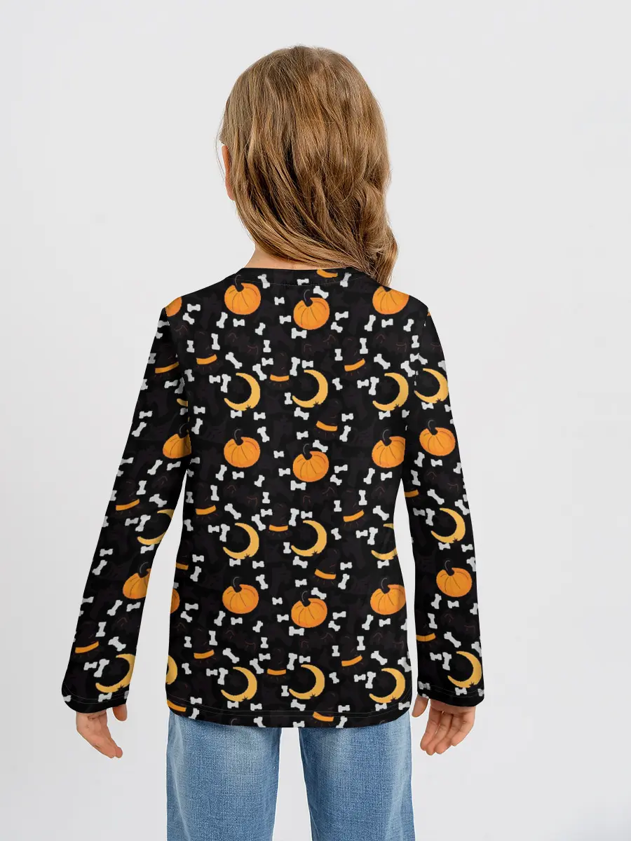 Детский лонгслив / Patern Halloween 5