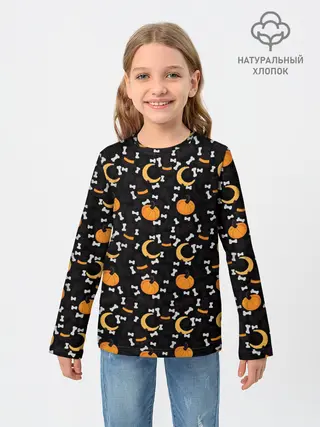 Детский лонгслив / Patern Halloween 5