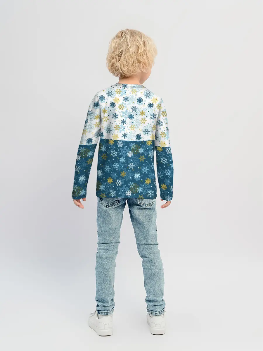 Детский лонгслив / Падают Снежинки