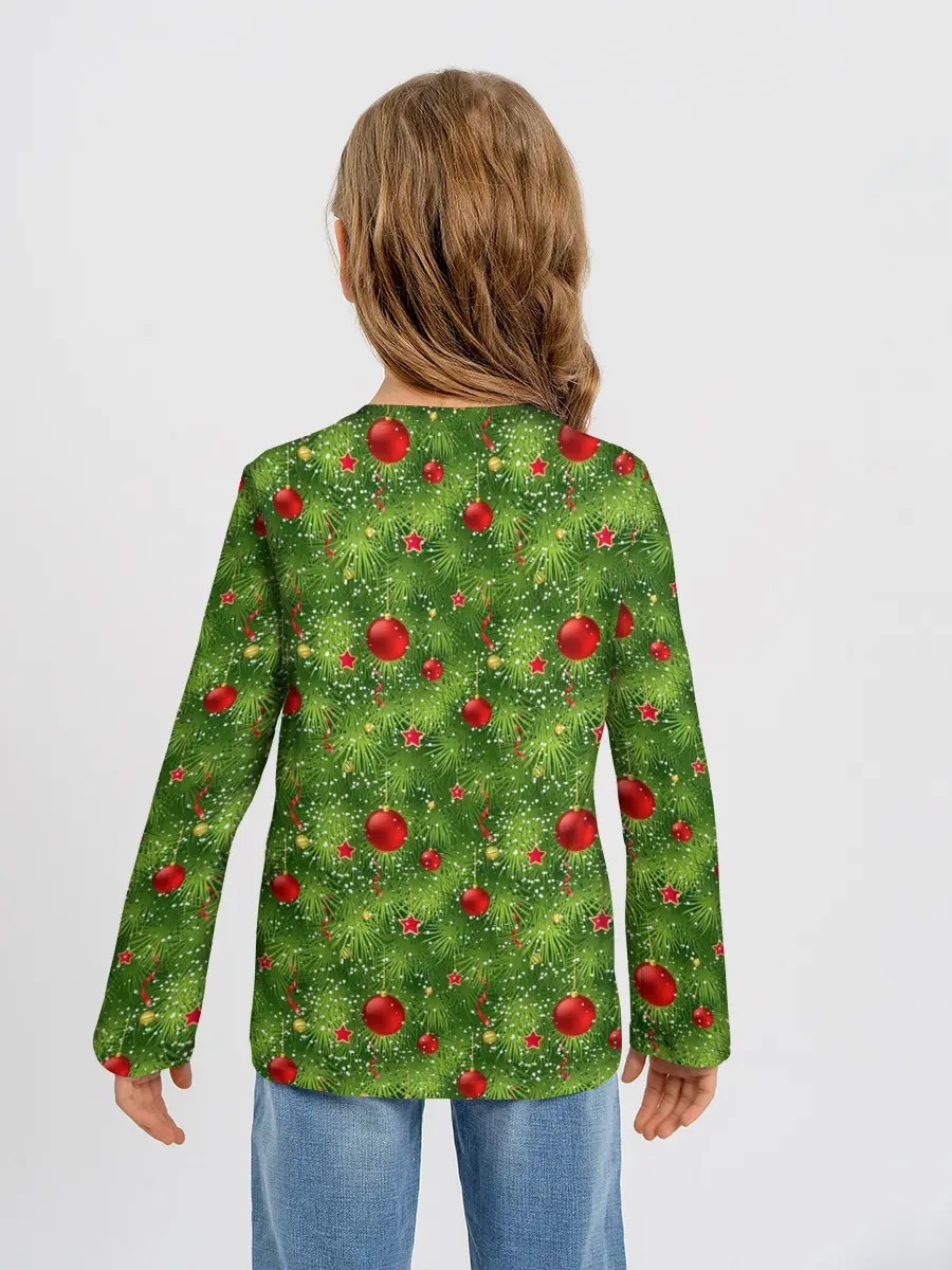 Детский лонгслив / Зелёная Ёлка