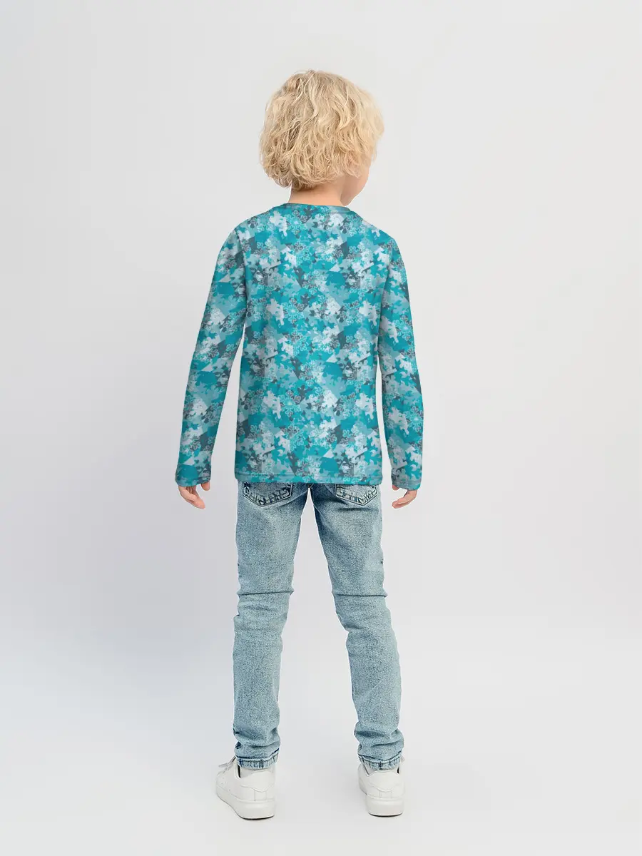 Детский лонгслив / Снежный Дизайн