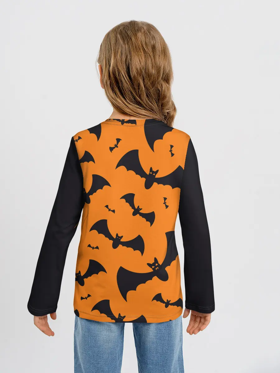 Детский лонгслив / ЛЕТУЧАЯ МЫШЬ В ДЕНЬ ХЭЛЛОУИНА