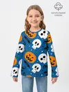 Детский лонгслив / ЧЕРЕПА И ТЫКВЫ | HALLOWEEN