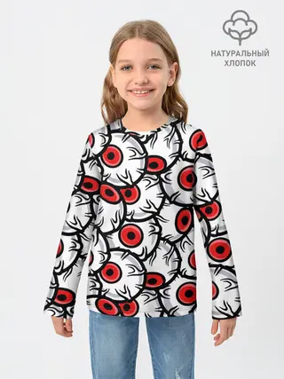 Детский лонгслив / HALLOWEEN EYES / ХЕЛЛОУИН ГЛАЗА