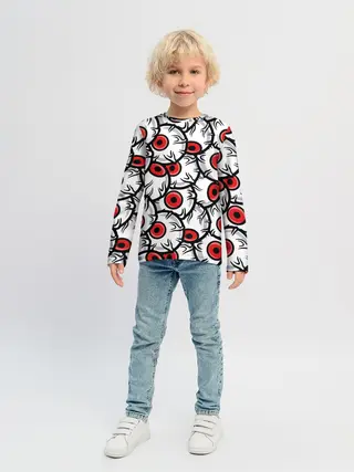 Детский лонгслив / HALLOWEEN EYES / ХЕЛЛОУИН ГЛАЗА