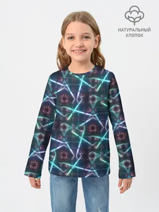Детский лонгслив / неоновый панк