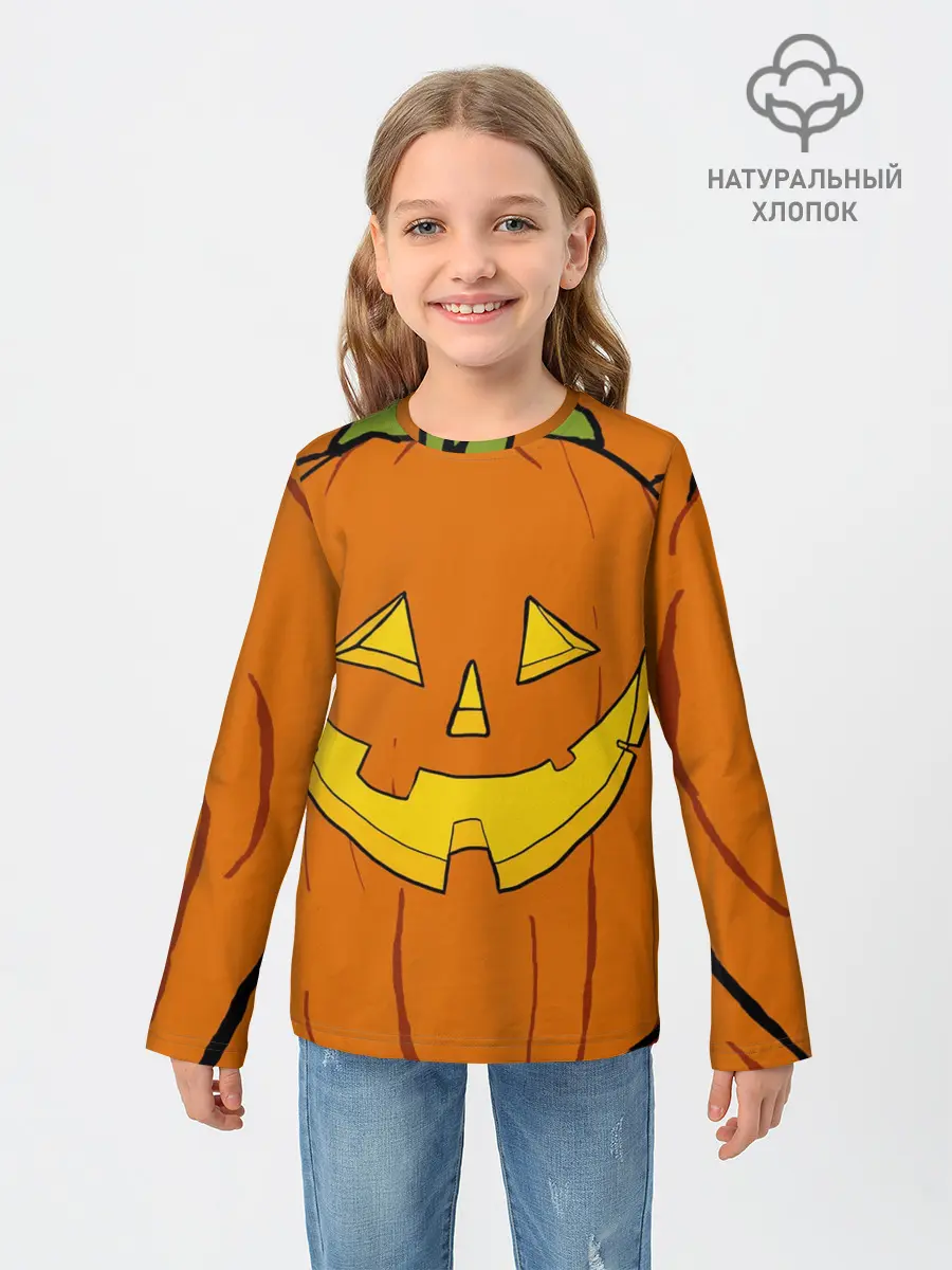 Детский лонгслив / Костюм тыквы / Halloween