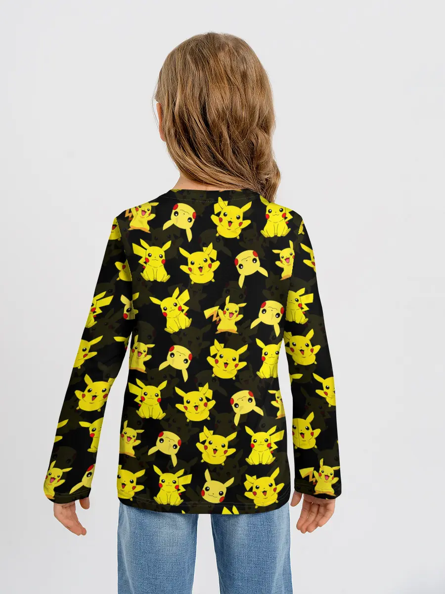 Детский лонгслив / ПИКАЧУ ПАТТЕРН / PIKA PIKACHU /