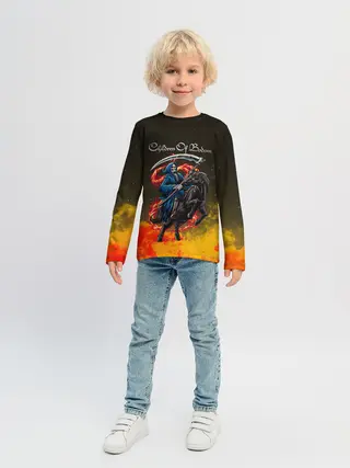 Детский лонгслив / Children of Bodom | Skeleton on a horse