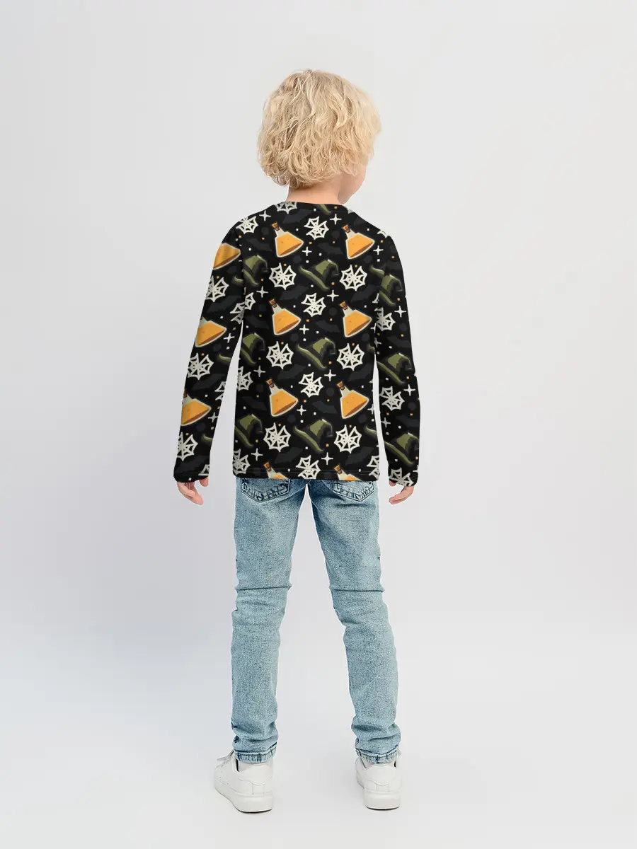 Детский лонгслив / Patern Halloween 11