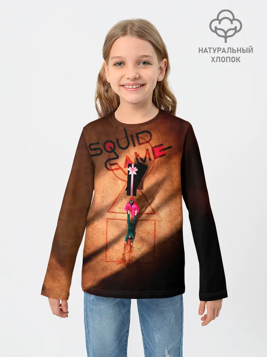 Детский лонгслив / Squid Game Игра в кальмара корейский сериал