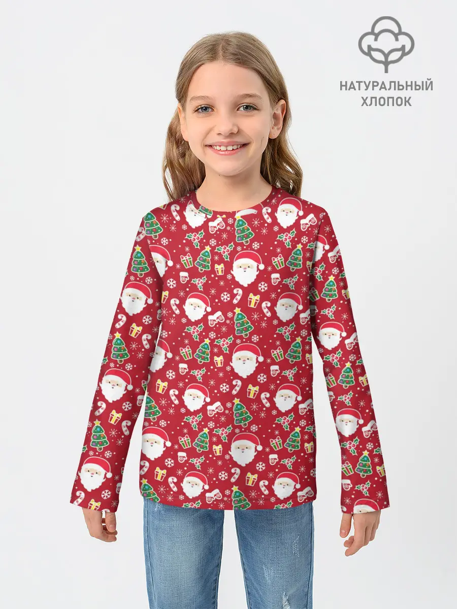 Детский лонгслив / Дед Мороз