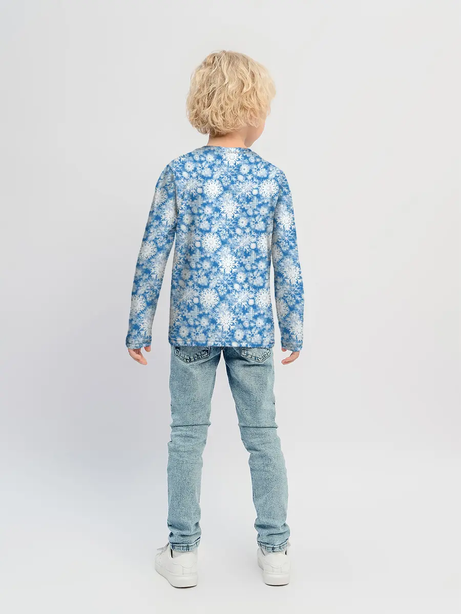 Детский лонгслив / Узоры Снежных Хлопьев