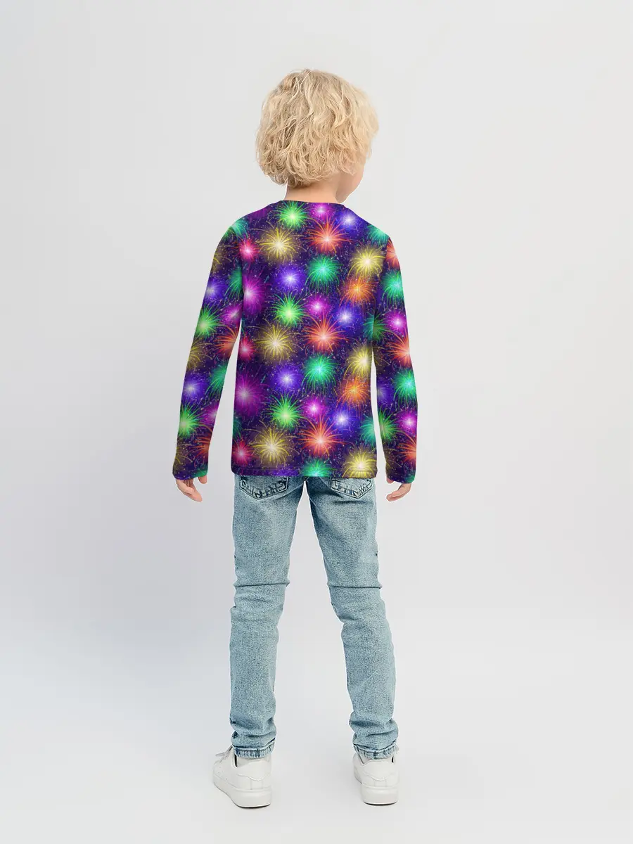 Детский лонгслив / Фейерверк