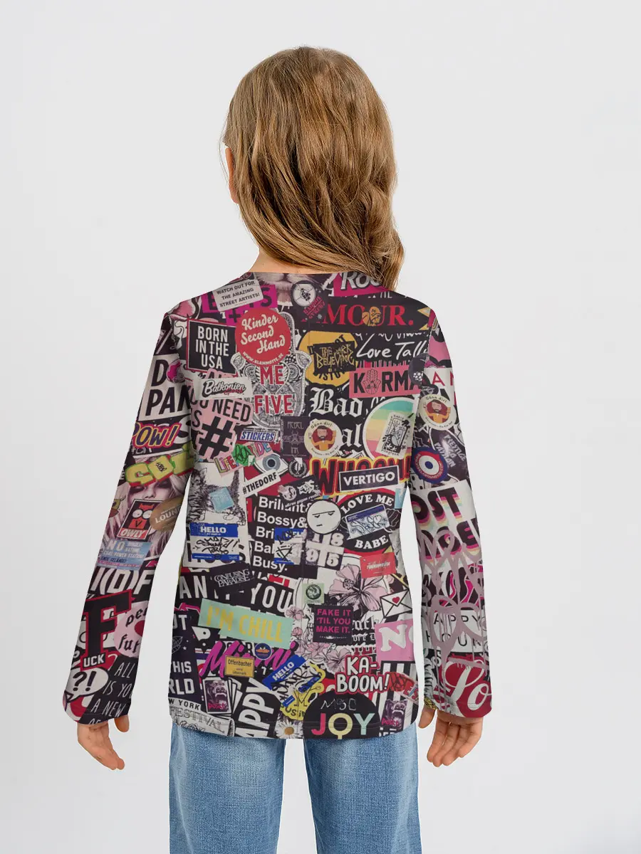 Детский лонгслив / Набор Стикеров