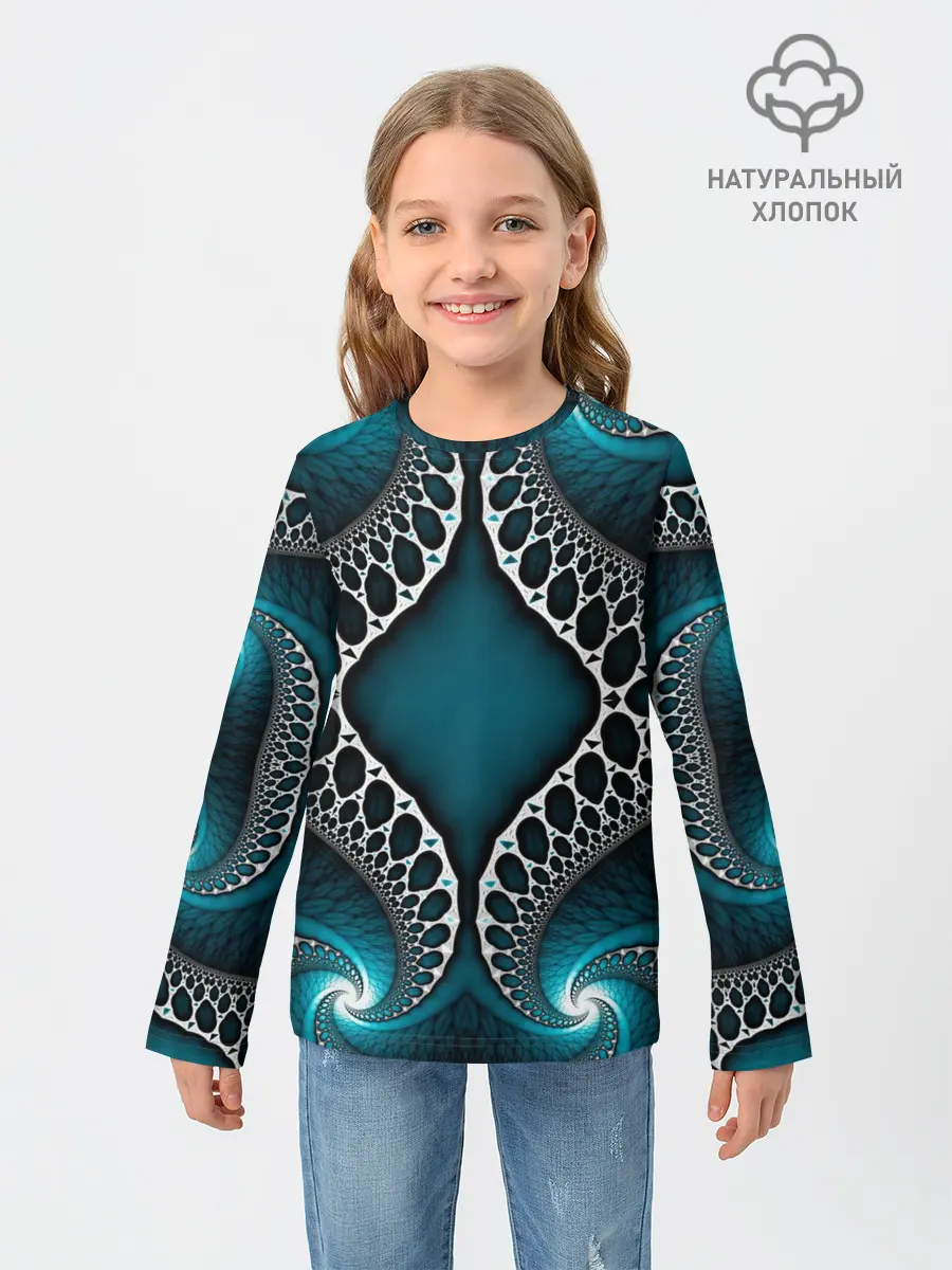 Детский лонгслив / Узор, От Которого Не Отведешь Взгляд