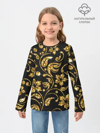 Детский лонгслив / Золотой Орнамент