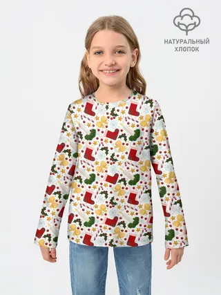 Детский лонгслив / Рождественские Чулки