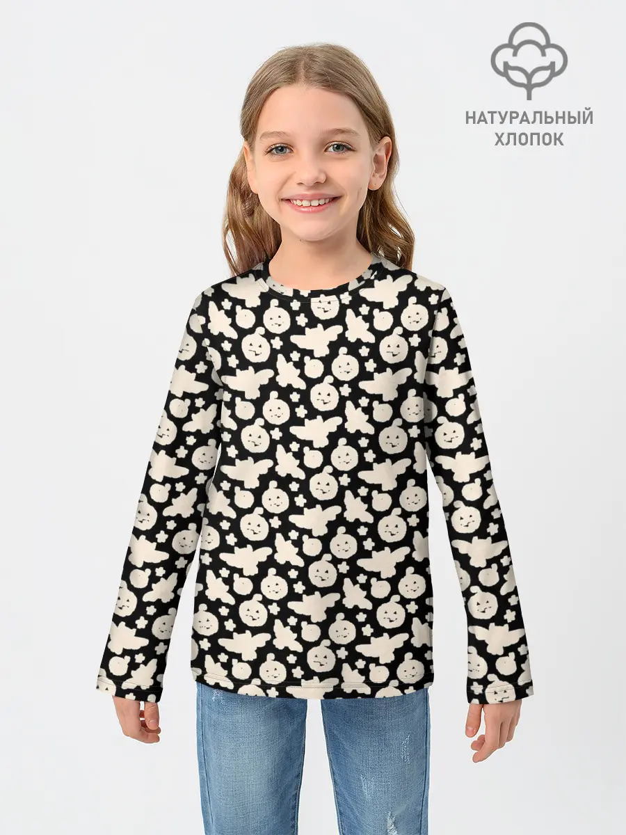 Детский лонгслив / Patern Halloween 24