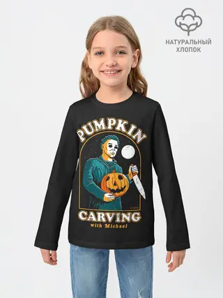 Детский лонгслив / Резьба по тыкве с Майклом