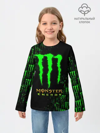 Детский лонгслив / MONSTER ENERGY NEON | МОНСТЕР НЕОН