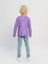 Детский лонгслив / Сиреневая пиксельная абстракция