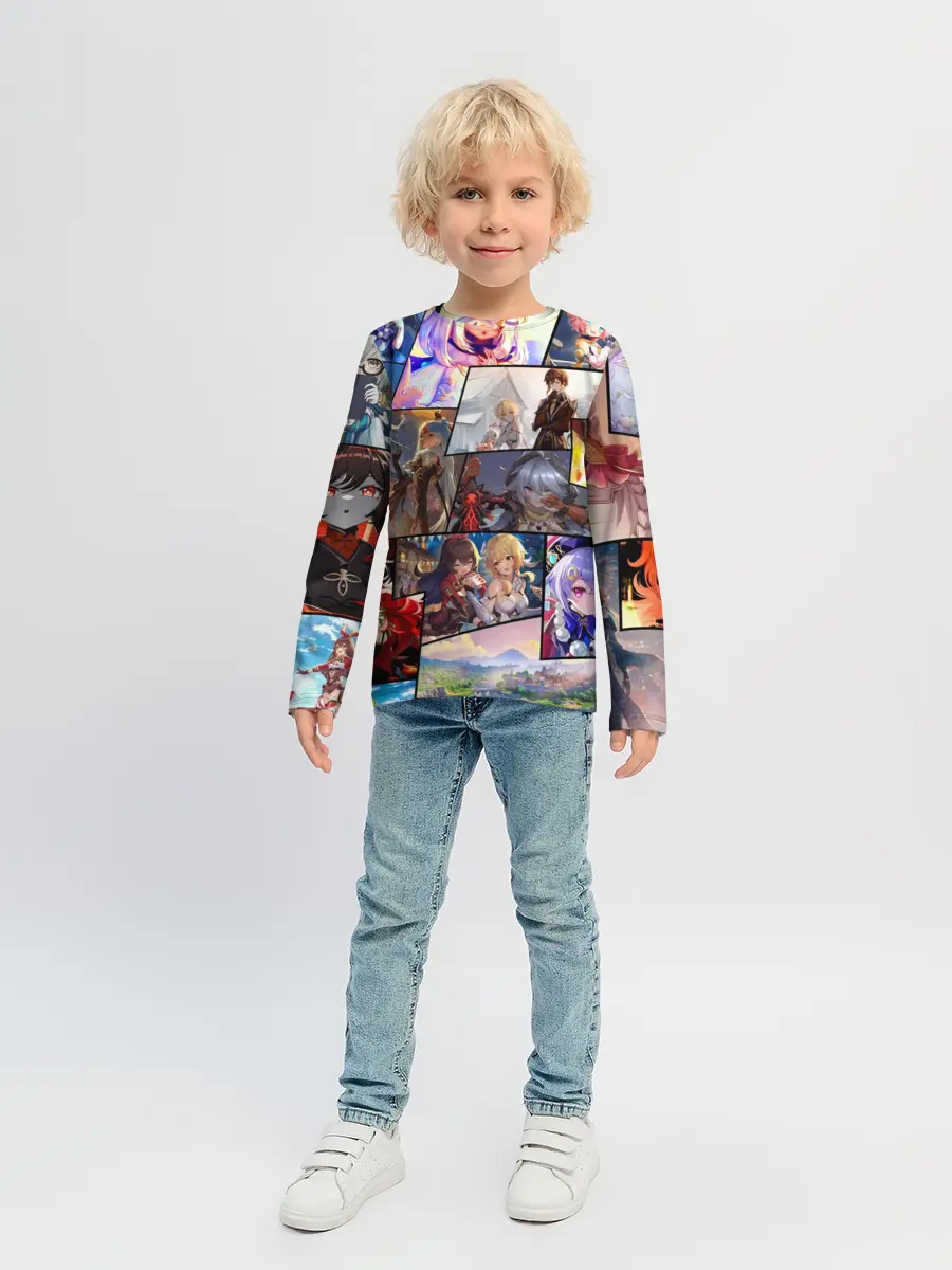 Детский лонгслив / Геншин импакт, персонажи