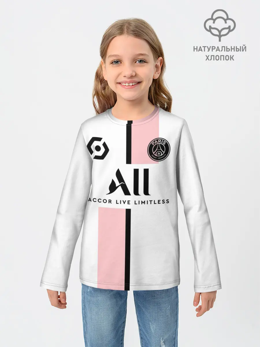 Детский лонгслив / Неймар ПСЖ гостевая форма 2021/2022