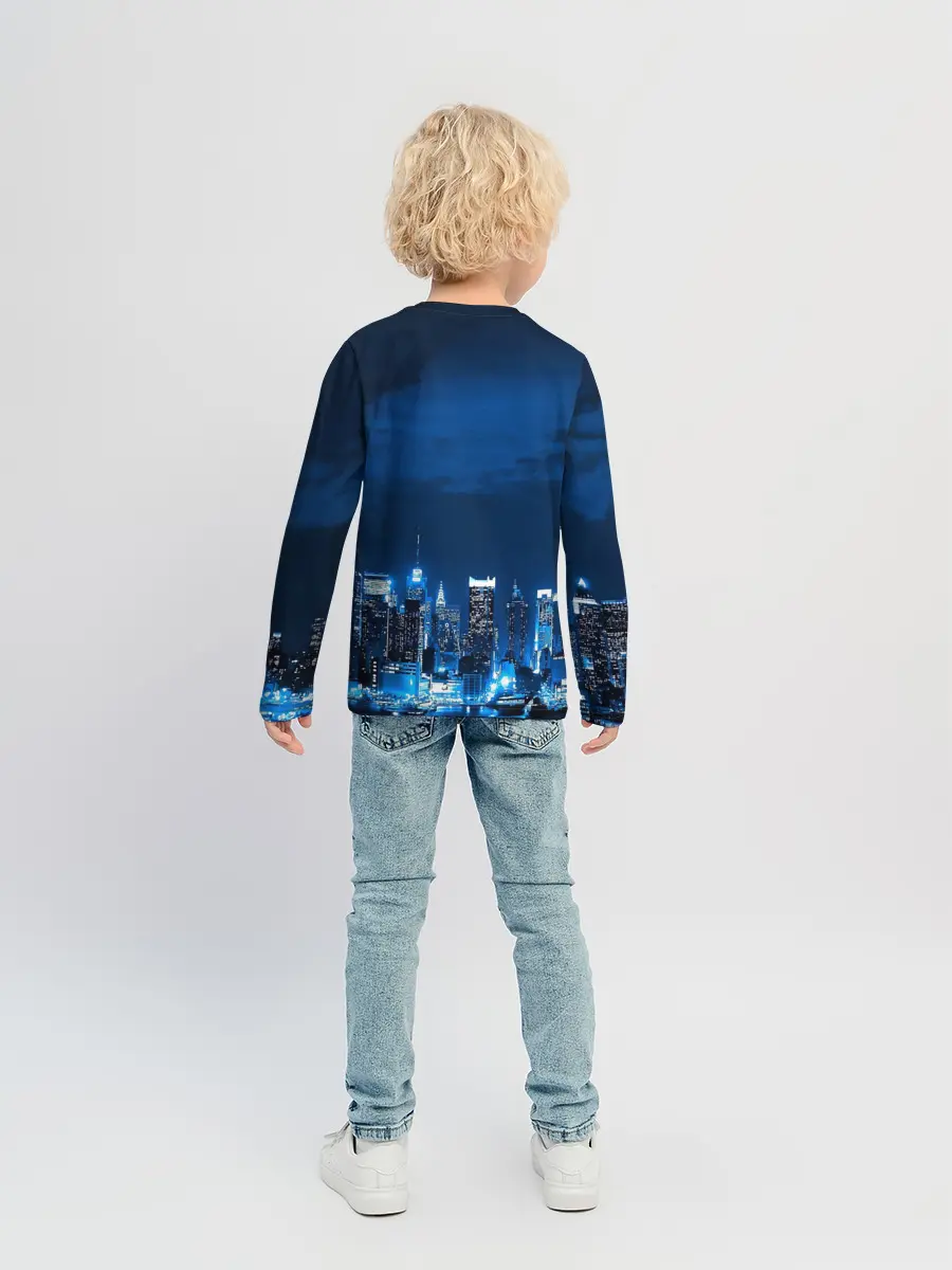 Детский лонгслив / Группа Hollywood Undead ночной город