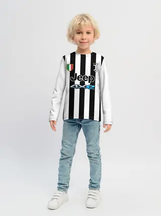 Детский лонгслив / Форма Ювентуса домашняя 2021/2022