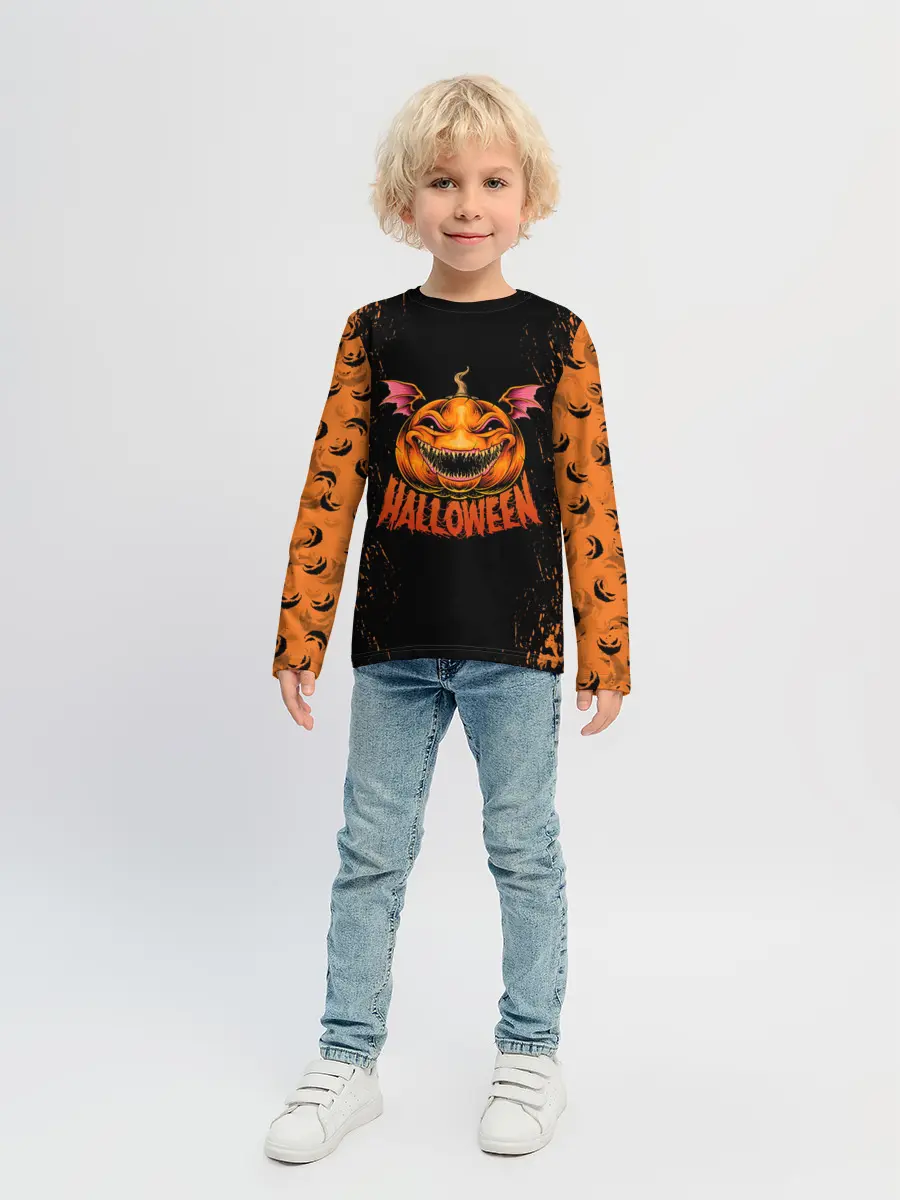 Детский лонгслив / ВЕСЕЛАЯ ТЫКВА | ХЭЛЛОУИН
