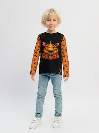 Детский лонгслив / ВЕСЕЛАЯ ТЫКВА | ХЭЛЛОУИН