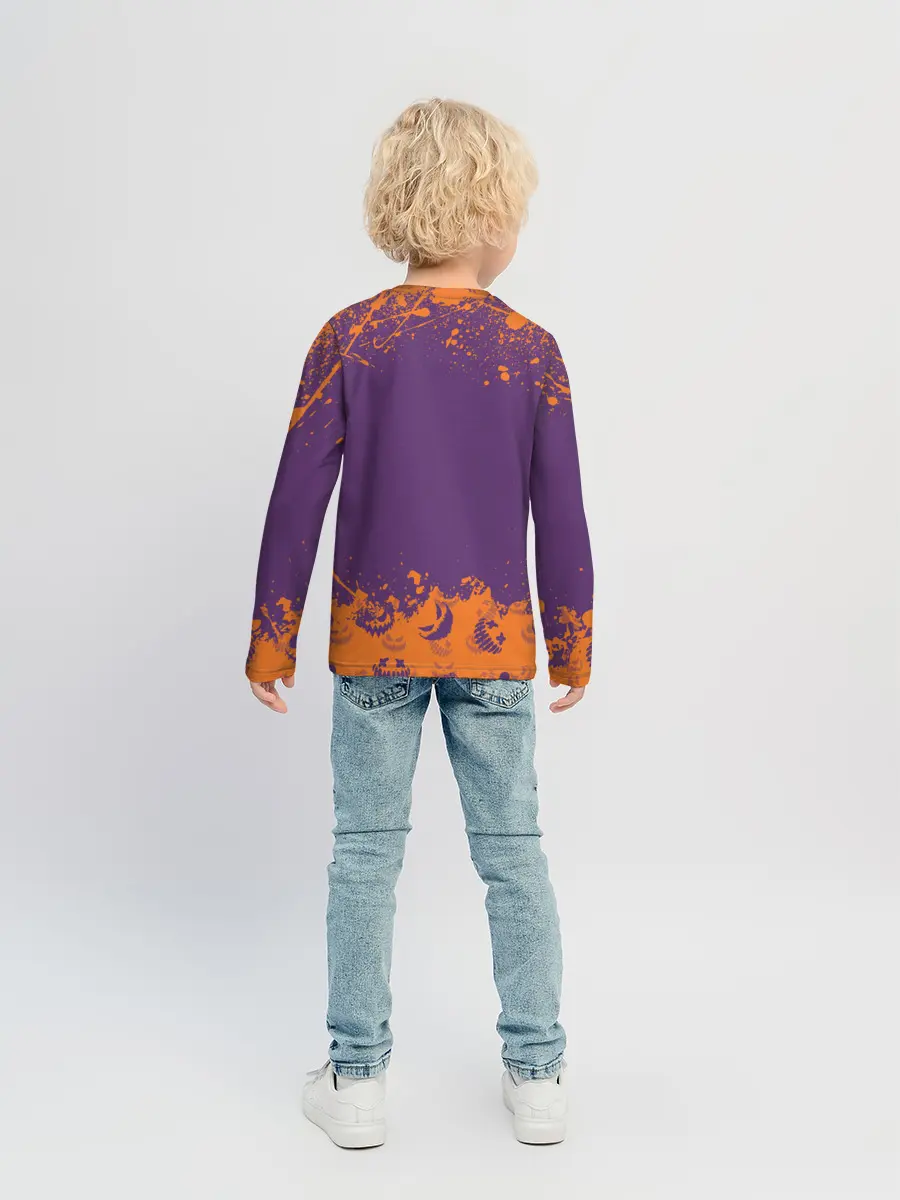 Детский лонгслив / МОПС НА ХЭЛЛОУИН