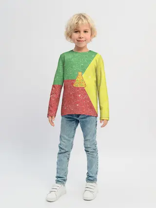 Детский лонгслив / Колба на фоне АПВ 3.1.8