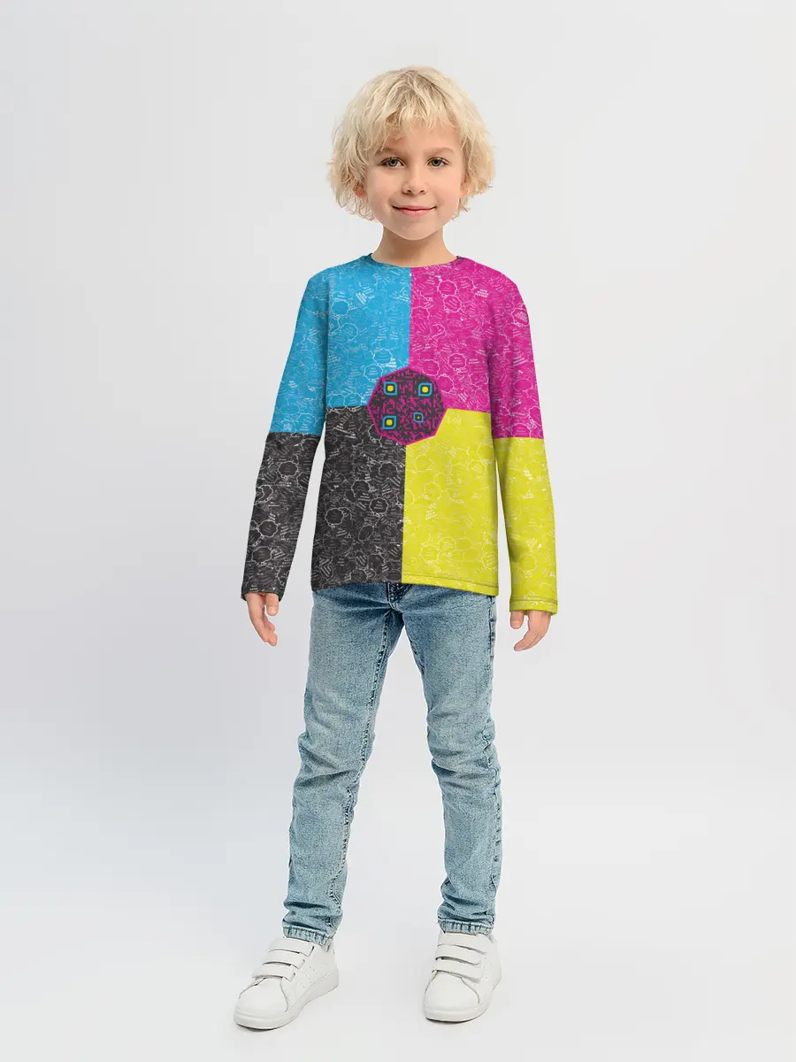 Детский лонгслив / Октагон на фоне АПВ 4.1.14