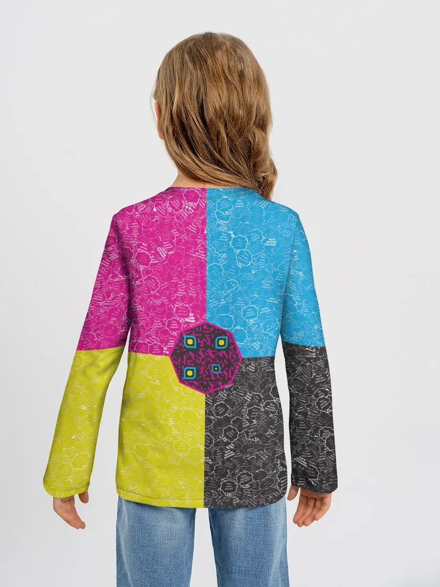 Детский лонгслив / Октагон на фоне АПВ 4.1.14