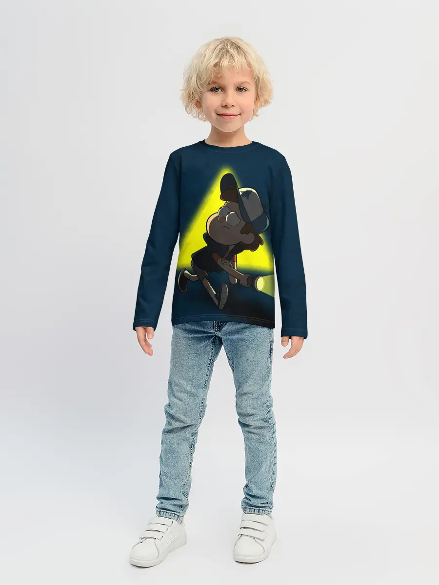 Детский лонгслив / Dipper and yellow triangle