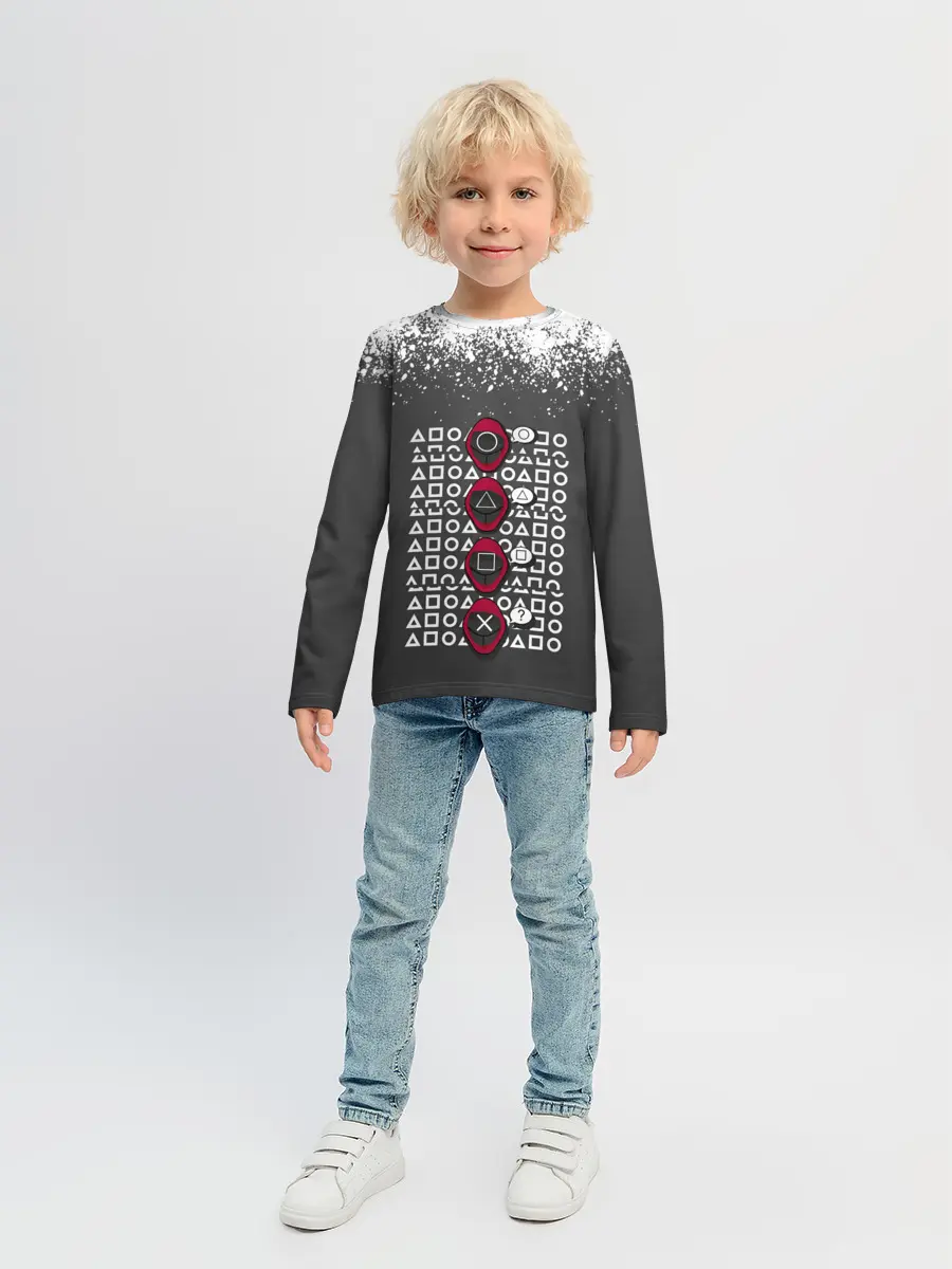 Детский лонгслив / КТО КРЕСТ | ИГРА В КАЛЬМАРА