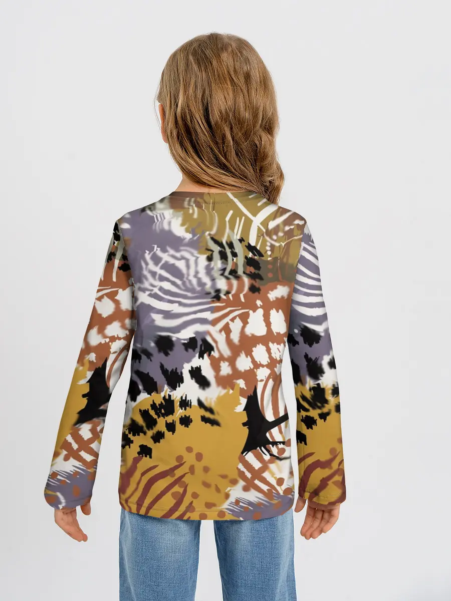 Детский лонгслив / Зебра Пятнистая