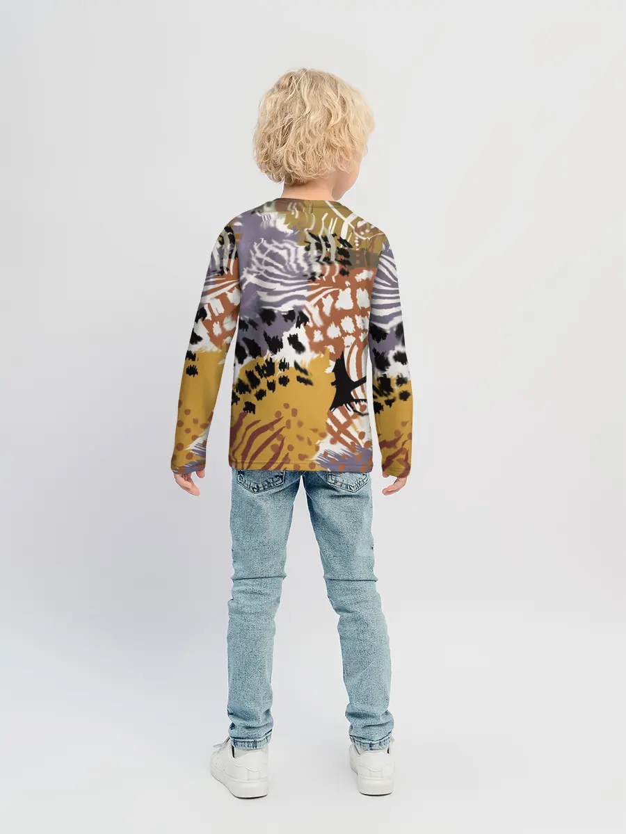 Детский лонгслив / Зебра Пятнистая