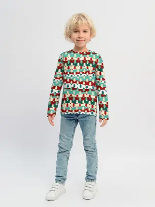 Детский лонгслив / Ёлочки