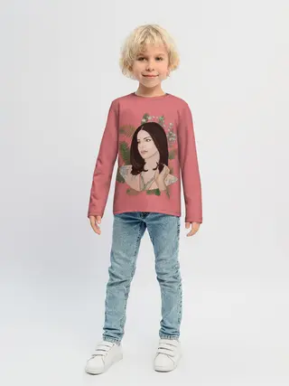 Детский лонгслив / Нарисованная Лана